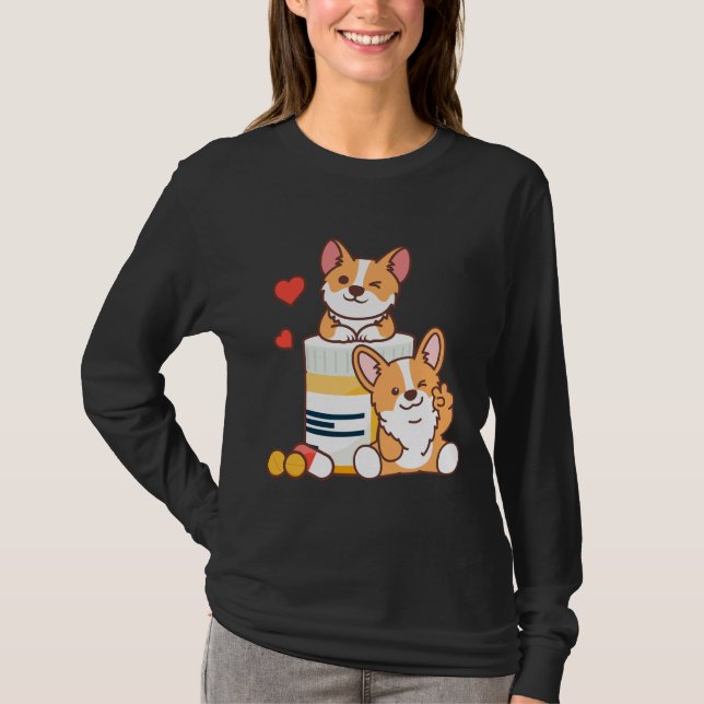 Camiseta Corgi X S Son Mis Drogas (Anverso)