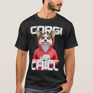 Camiseta Corgi Y Chill En El Descanso Del Café