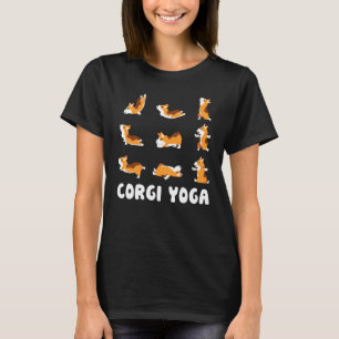 Camiseta Corgi Yoga Meditación Monja Ejercicio Perro