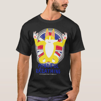 Camiseta Corgi Zen Meditando Paz Amor Amabilidad Meditat