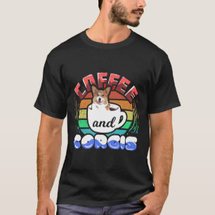 Camiseta Corgis Amp de Corgis Amantes del Café