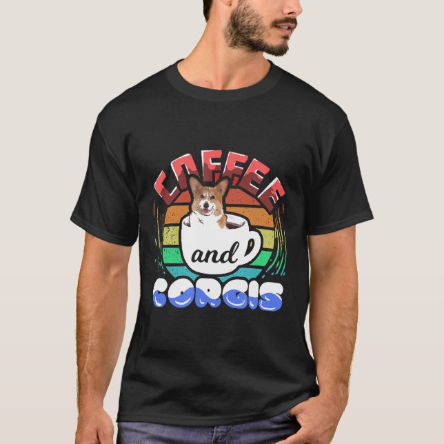 Camiseta Corgis Amp de Corgis Amantes del Café (Anverso)