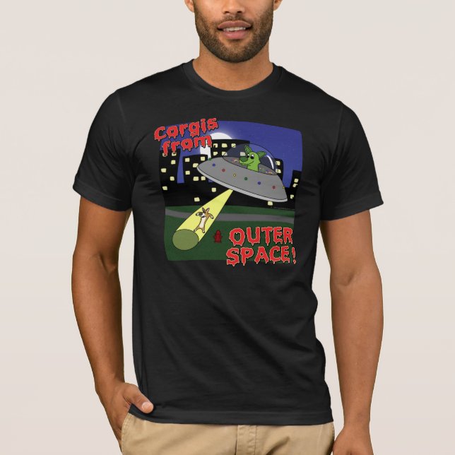 Camiseta Corgis de la ropa del espacio exterior (Anverso)