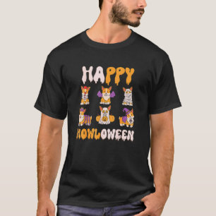 Camiseta Corgis Dog Halloween Costume Feliz Howlowe