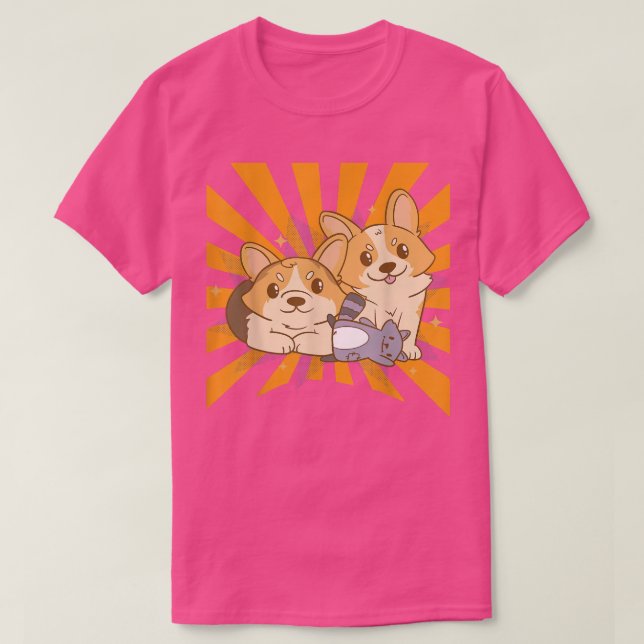 Camiseta Corgis Dog Racoon Corgi  (Diseño del anverso)