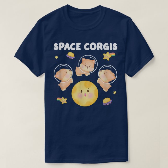 Camiseta Corgis espacial Pembroke Welsh Corgi (Diseño del anverso)