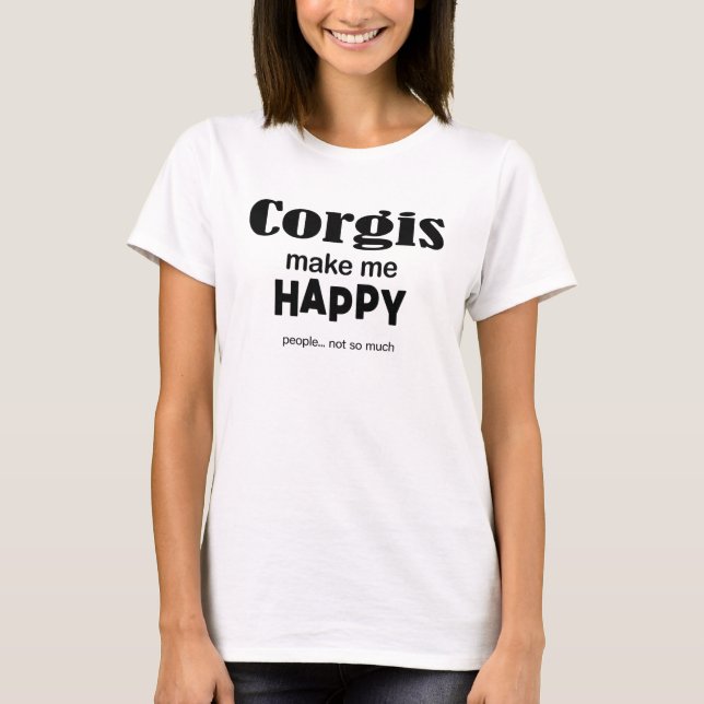 Camiseta Corgis Make Me Happy (Anverso)
