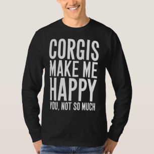 Camiseta Corgis me hace feliz no tanto Corgi