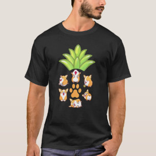 Camiseta Corgis Summer Tropical Fruit Corgi Pineapple