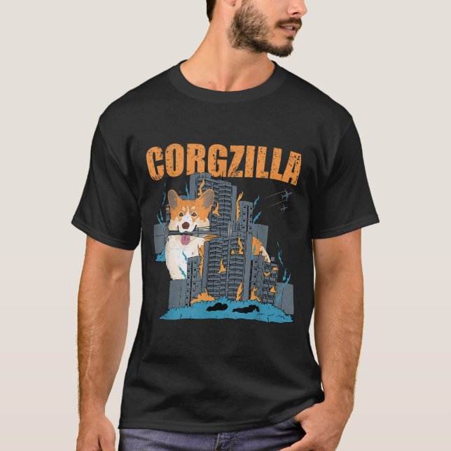 Camiseta Corgzilla Funny Pembroke Welsh Corgi Mascota Perro (Anverso)