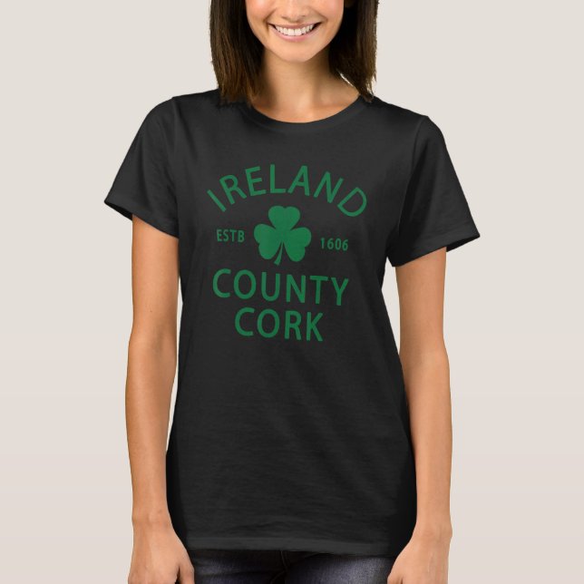 Camiseta Cork 2 Del Condado De Ancestía Irlandés (Anverso)