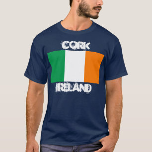 Camiseta Cork, Irlanda con bandera irlandesa