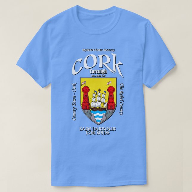 Camiseta Cork Irlanda Escudo irlandés Escudo de armas (Diseño del anverso)