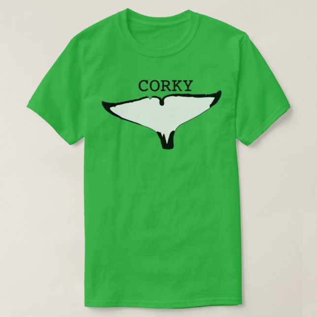 Camiseta CORKY la cola de las ballenas asesinas fluye (Diseño del anverso)