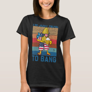 Camiseta Corn, estoy aquí para el incendio de cerveza Bang