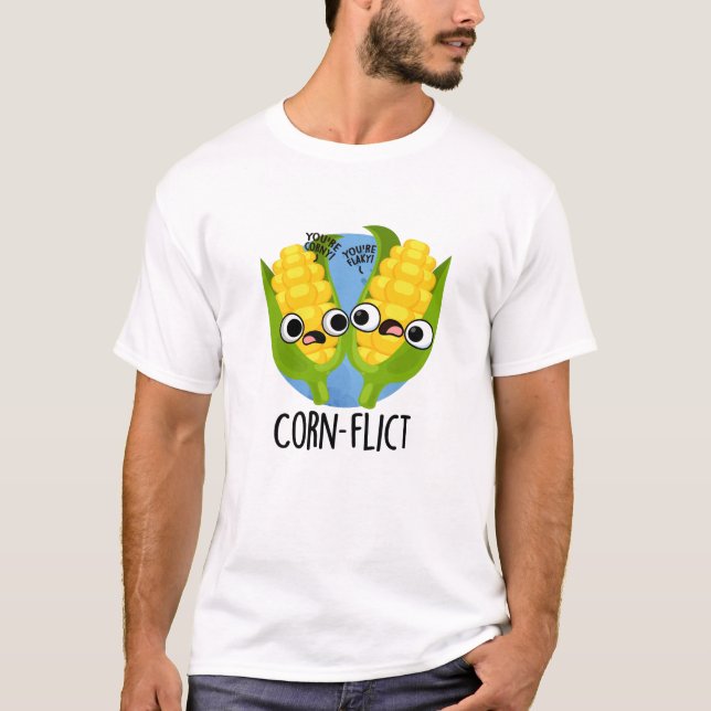 Camiseta Corn-flict Funny Corn Pun (Anverso)