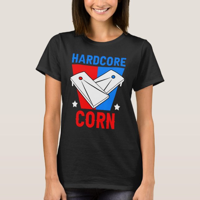 Camiseta Corn Hardcore Corn Hole Cornhole (Anverso)