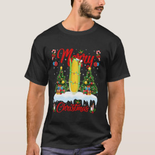 Camiseta Corn Merry Christmas Tree iluminó las navidades de