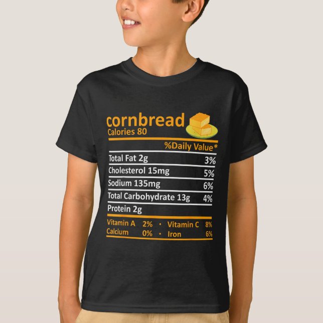 Camiseta Cornbread Nutrition Food Thanksgiving Costume Chri (Anverso)