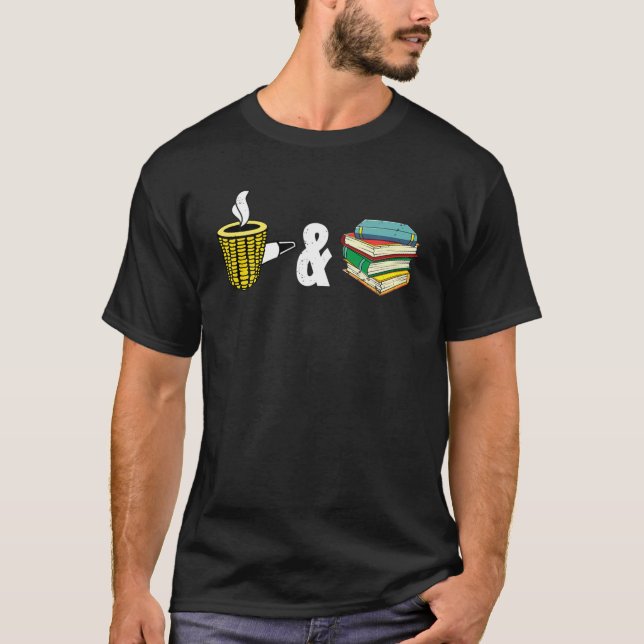 Camiseta Corncob Tobacco Pipe Smope Book Lover Leading Pi (Anverso)