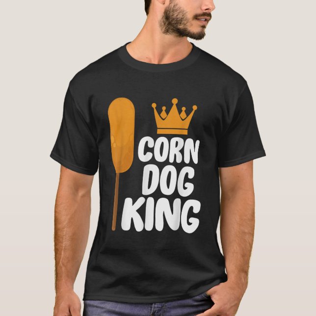 Camiseta Corndog Costume Perro de maíz Rey Regalo TShirt (Anverso)