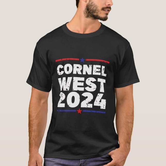 Camiseta Cornel West Para Presidente Cornel West 2024 Vinta (Anverso)