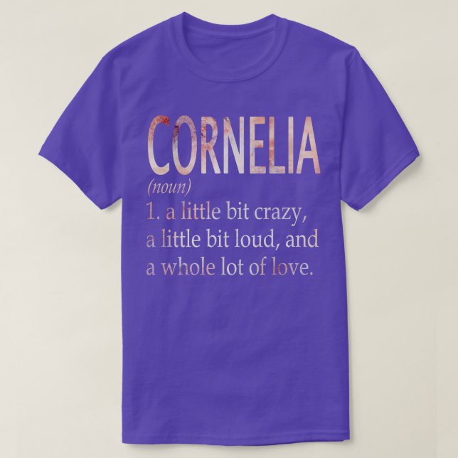 Camiseta Cornelia Chica Nombre Definición (Diseño del anverso)