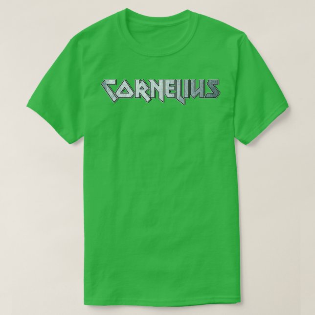 Camiseta Cornelio metalizado pesado (Diseño del anverso)