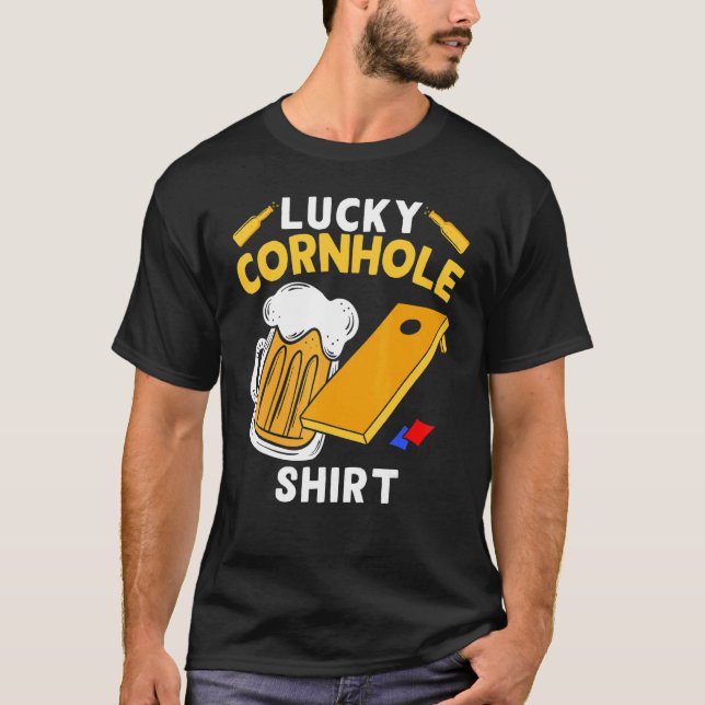 Camiseta Cornhole Beer Beer Bean Bag Lucky Cornhole (Anverso)