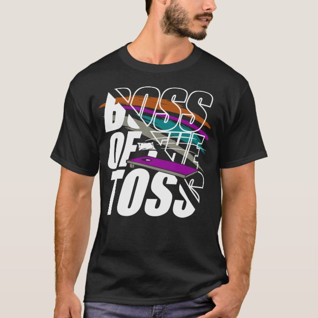 Camiseta Cornhole Boss divertido del lanzamiento