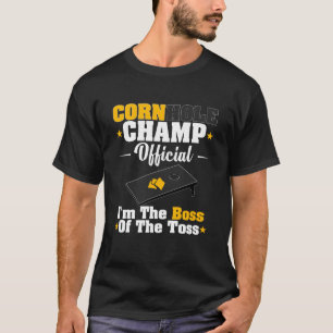 Camiseta Cornhole Champ, Jefe Del Toss