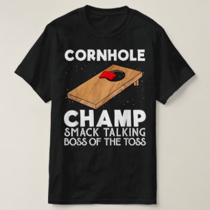 Camiseta Cornhole Champ Smack Hablando Jefe De La Diversión
