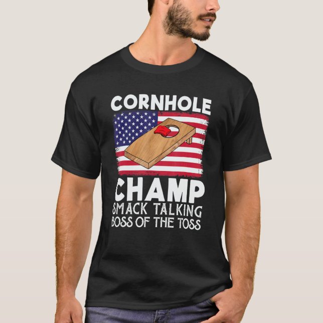Camiseta Cornhole Champ Smack Talking Boss Of The Toss  Cor (Anverso)