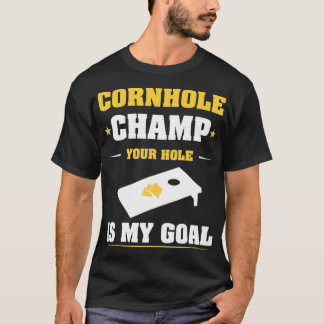 Camiseta Cornhole Champ tu agujero es mi meta 40 años 