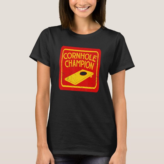 Camiseta Cornhole Champion Cornhole Team Bean Bag Cornhol (Anverso)