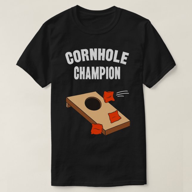 Camiseta Cornhole Champion Funny Bean Bag Toss (Diseño del anverso)