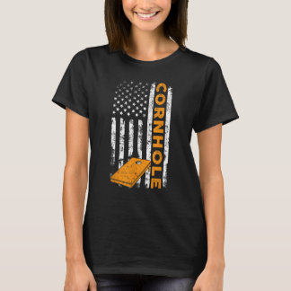 Camiseta Cornhole Corn Hole Bandera de EE. UU. Patriótico_1