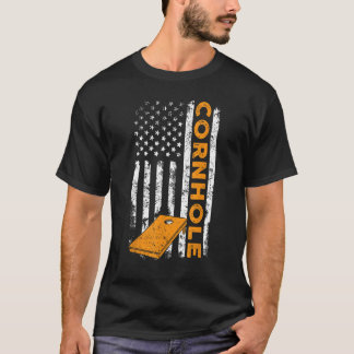 Camiseta Cornhole Corn Hole Bandera de EE. UU. Patriótico_1