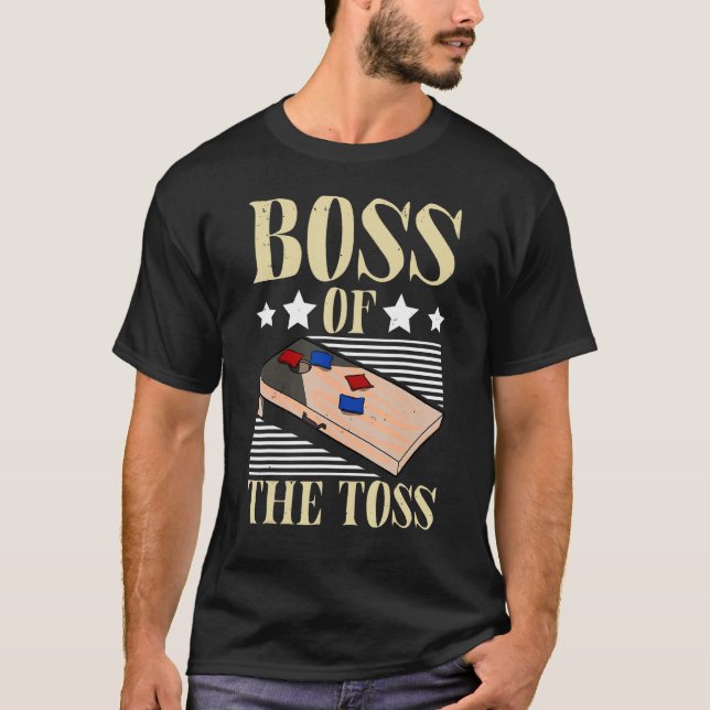 Camiseta Cornhole Corn Hole Boss of the Toss (Anverso)