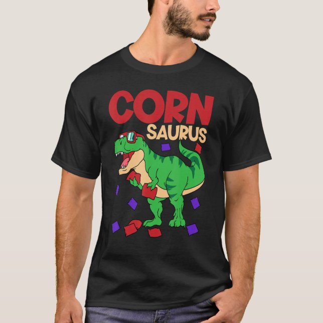 Camiseta Cornhole Corn Hole Cornsaurus (Anverso)