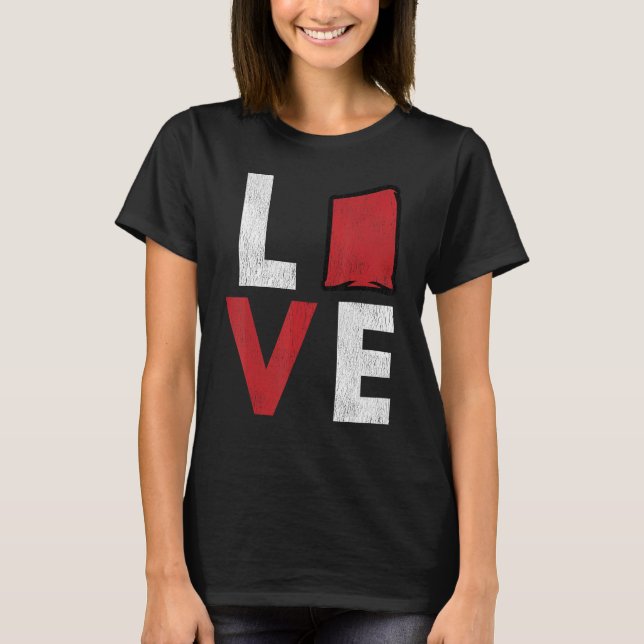 Camiseta Cornhole Corn Hole LOVE 1 (Anverso)