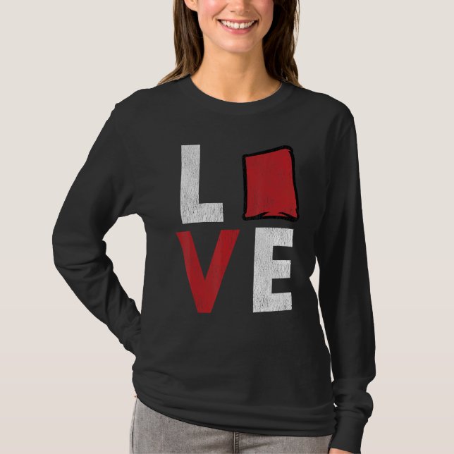 Camiseta Cornhole Corn Hole LOVE 1 (Anverso)