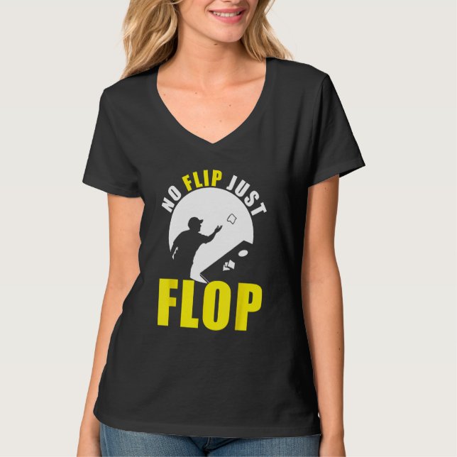 Camiseta Cornhole Corn Hole No Flip Just Flop (Anverso)