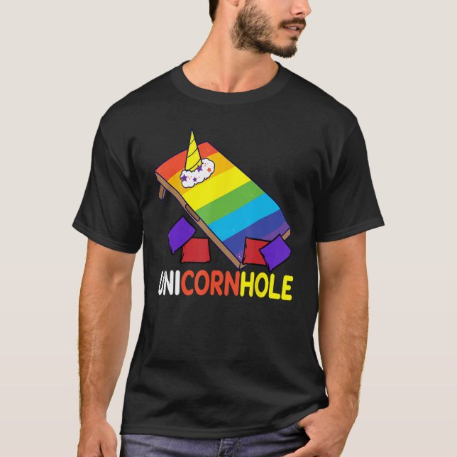 Camiseta Cornhole Corn Hole Unicornhole (Anverso)