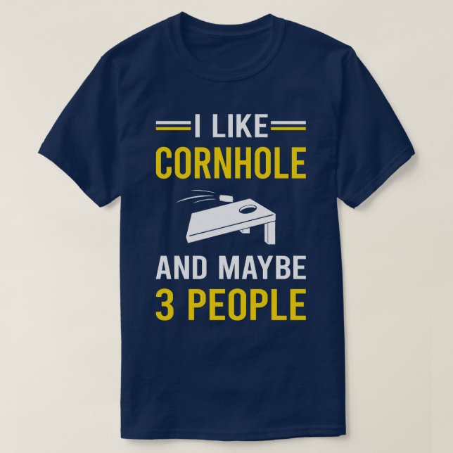 Camiseta Cornhole de 3 personas (Diseño del anverso)