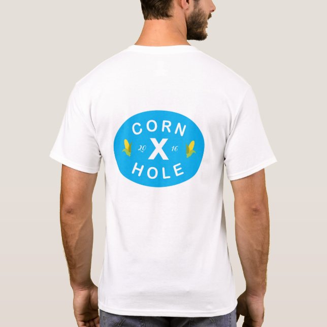 Camiseta Cornhole de los hombres X (Reverso)