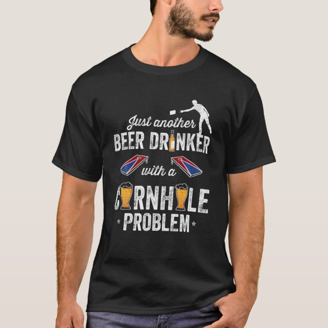 Camiseta Cornhole Funny Bean Bag Toss Beer Drinker 4 De J (Anverso)