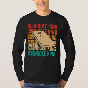 Camiseta Cornhole Hoyo de Maíz Retro Rey Cornhole