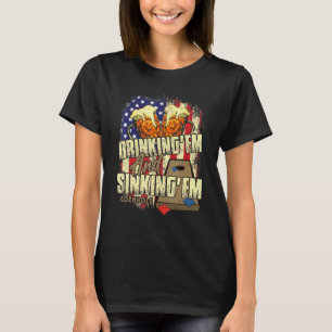 Camiseta Cornhole Para Hombres Beber Em Hundiendo Em 4 De J