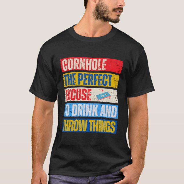 Camiseta Cornhole Perdone Bean Bag Player Cornhole (Anverso)